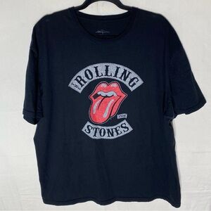 The Rolling Stones Black Graphic T Shirt Band Tee 2XL
